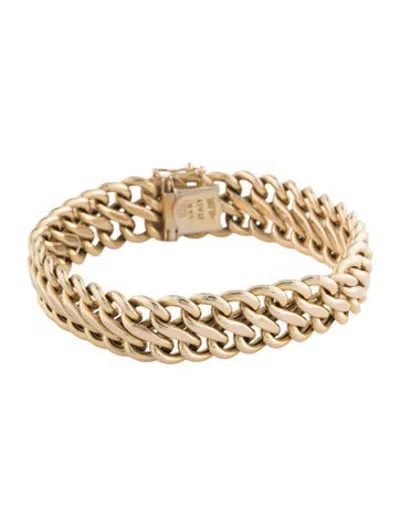 Pre-owned Milor 14k Chain Link Bracelet, 6.5" In Multicolor