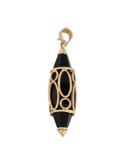 Pre-owned Milor 14k Glass Drop Pendant In Black