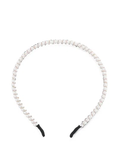 Mimi Tutu Kids' Faux-pearl Double-row Headband In White