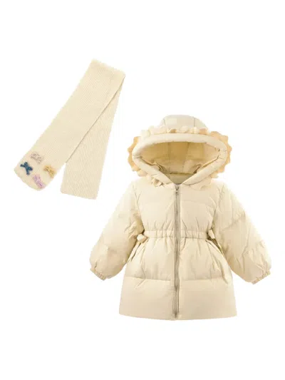 Mimi Tutu Kids' Ruffle-hood Coat Set (set Of Two) In Neutral