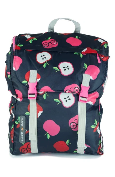 Mimish Kids' Sleep-n-pack Apple Picking Sleeping Bag Backpack In Multi