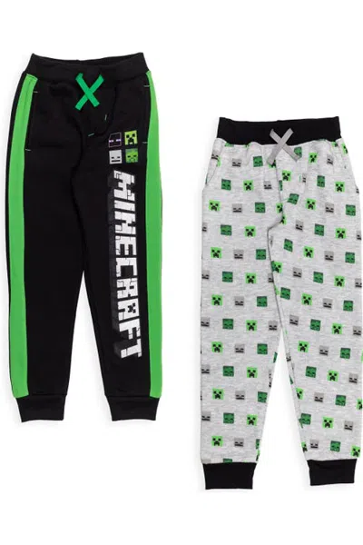 Minecraft 2-pack Fleece Jogger Pants (little Kid & Big Kid) In Green