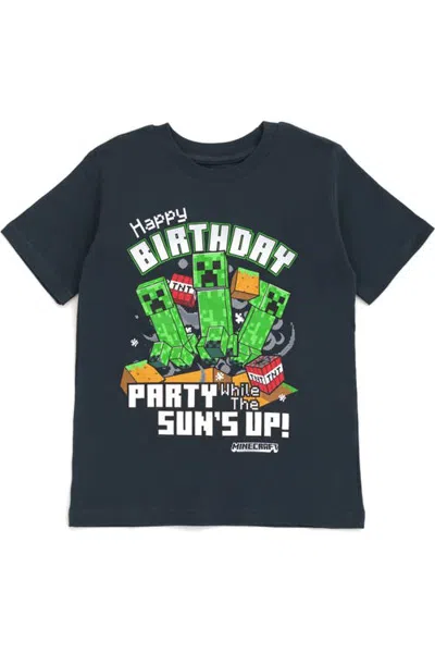 Minecraft Creeper Birthday T-shirt (little Kid & Big Kid) In Blue