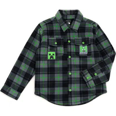 Minecraft Creeper Fleece Lined Shacket (little Kid & Big Kid) In Multi