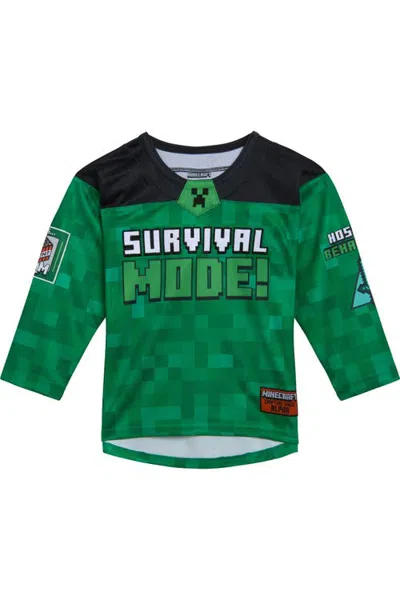 Minecraft Creeper Long Sleeve Tee (little Kid & Big Kid) In Green