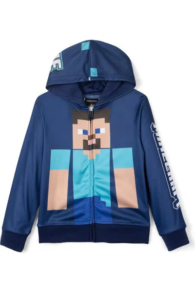 Minecraft Fleece Zip-up Hoodie (toddler, Little Kid & Big Kid) In Blue