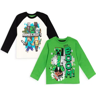 Minecraft Long Sleeve T-shirt 2-pack (little Kid & Big Kid) In Green