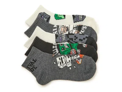Minecraft Minecarft Kids' Quarter Ankle Socks 5 Pack In Multi