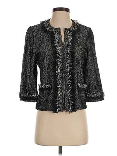 Pre-owned Ming Wang 3/4 Sleeve Blouse In Black