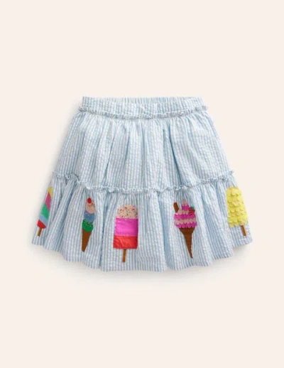 Mini Boden Kids' Appliqué Skirt Blue / Ivory Ice Creams Girls Boden