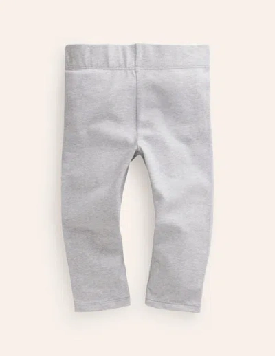Mini Boden Kids' Cropped Leggings Grey Marl Girls Boden In Gray