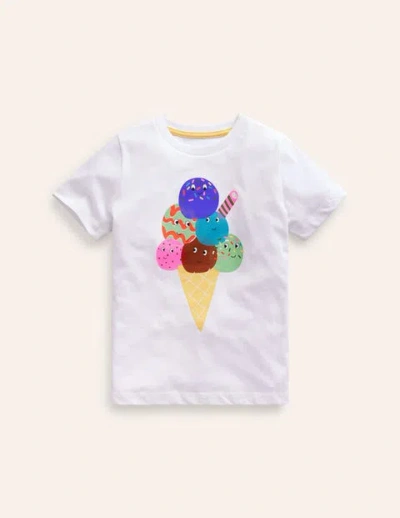 Mini Boden Kids' Ice Cream T-shirt White Ice Cream Boys Boden