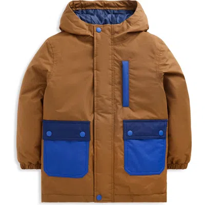Mini Boden Kids' 4-in-1 Waterproof Coat In Brown