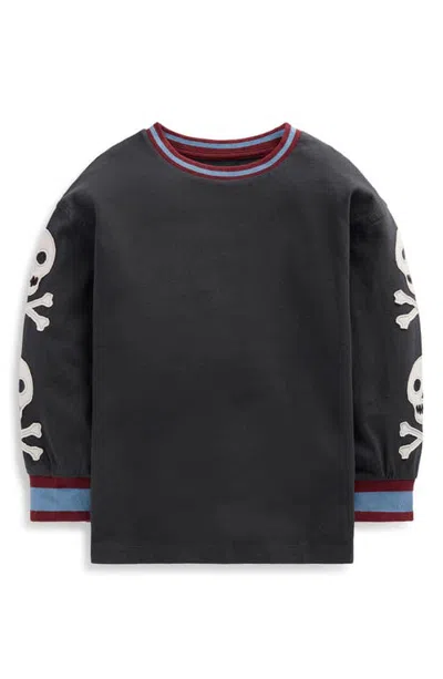 Mini Boden Kids' Appliqué Long Sleeve T-shirt In Black