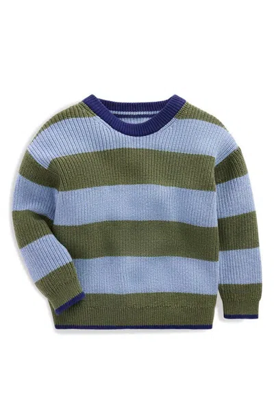 Mini Boden Kids' Chunky Cotton Stripe Sweater In Multi