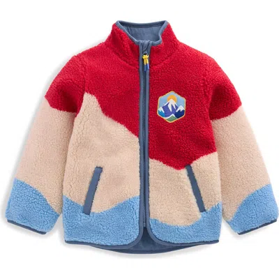 Mini Boden Kids' Colorblocked Fleece Jacket In Multi