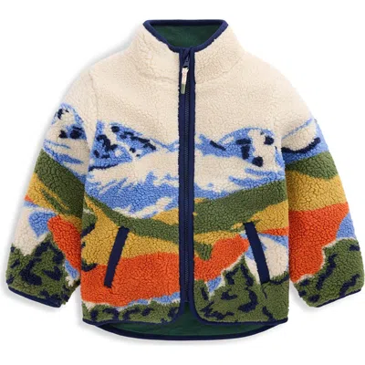 Mini Boden Kids' Landscape Cozy Borg Jacket In Multi