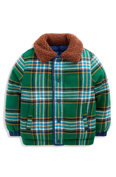 Mini Boden Kids' Reversible Quilted Jacket In Green
