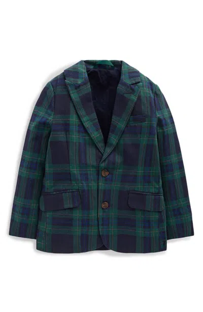 Mini Boden Kids' Smart Check Blazer In Green