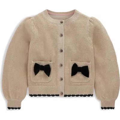 Mini Boden Kids' Sparkle Party Cardigan In Neutral
