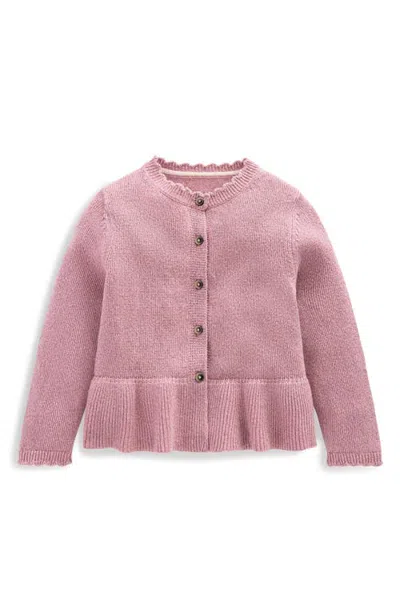 Mini Boden Kids' Sparkle Peplum Cardigan In Multi
