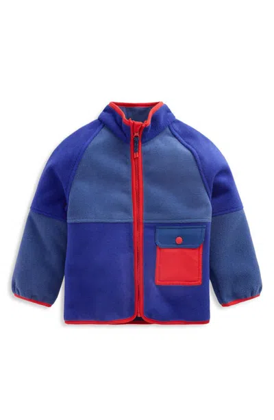 Mini Boden Kids' Windproof Fleece Jacket In Blue