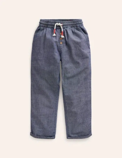 Mini Boden Kids' Summer Pull-on Mid Chambray Boys Boden In Blue