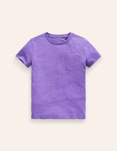 Mini Boden Kids' Washed Slub T-shirt Crocus Purple Girls Boden