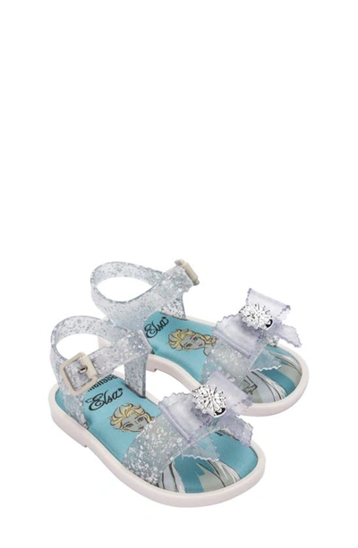 Mini Melissa Kids' X Disney Water Resistant Jelly Sandal In Clear Glit