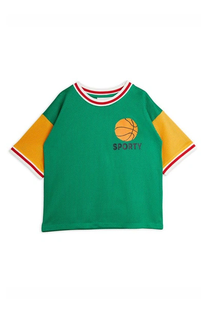 Mini Rodini Kids Green Basketball T-shirt