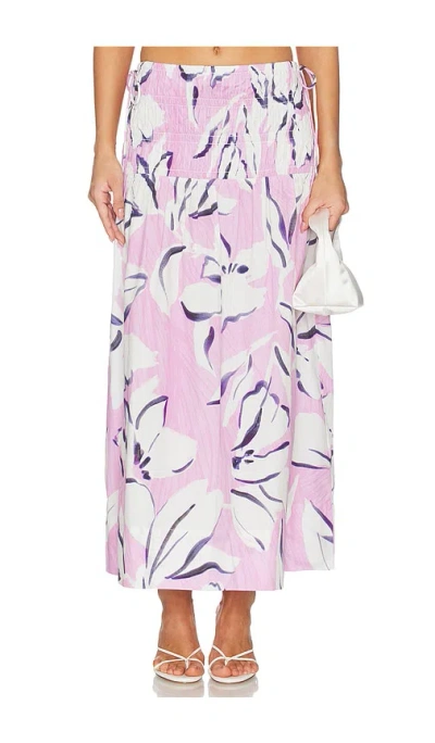 Minkpink Paloma Maxi Skirt In Pink Abstract