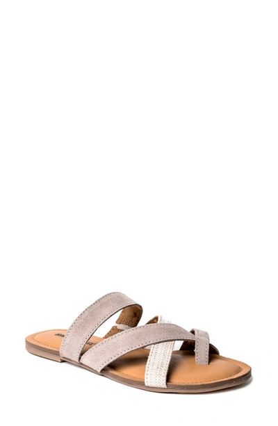 Minnetonka Faribee Slide Sandal In Simply Taupe Multi