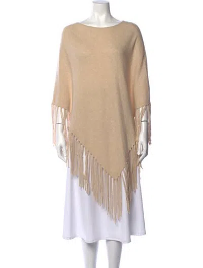 Pre-owned Minnie Rose Cashmere Bateau Neckline Sweater In Neutrals