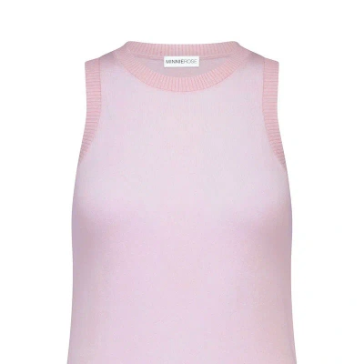 Minnie Rose Supima Cotton Cashmere Tank In Pink