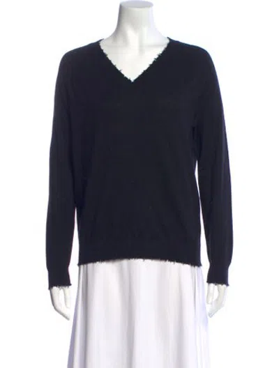 Pre-owned Minnie Rose V-neck Sweater In Blue