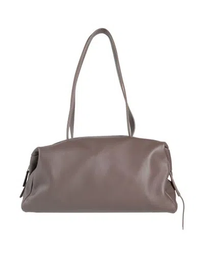 Minobossi Woman Shoulder Bag Taupe Size - Leather In Grey