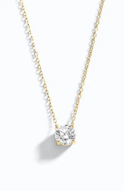 Mint & Lily Dainty Solitaire Pendant Necklace In Gold