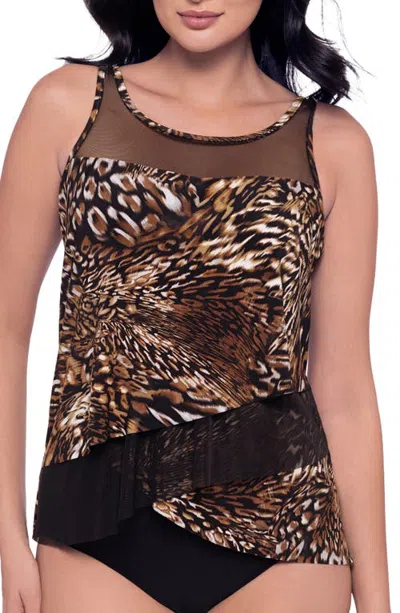 Miraclesuit ® Cat Call Mirage Underwire Tankini Top In Blm
