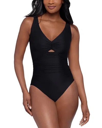Miraclesuit Icons Chiara Shirred One Piece Swimsuit In Black