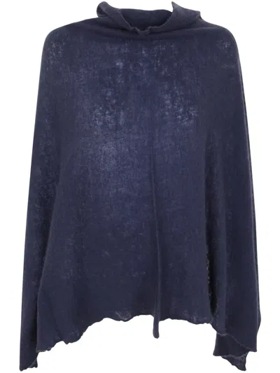 Mirror In The Sky Open Knitted Poncho In Multicolor