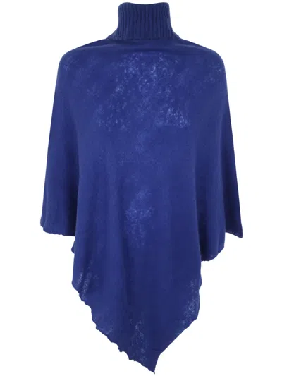 Mirror In The Sky Polo Neck Poncho In Multicolor