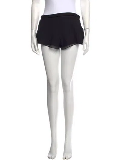 Pre-owned Mirror Palais Silk Mini Shorts In Black