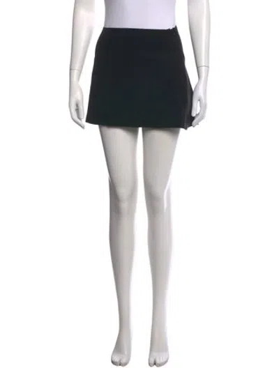 Pre-owned Mirror Palais Silk Mini Skirt In Black