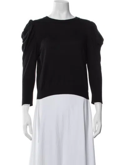 Pre-owned Misa Crew Neck Sweater In Black