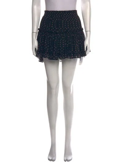 Pre-owned Misa Floral Print Mini Skirt In Multicolor