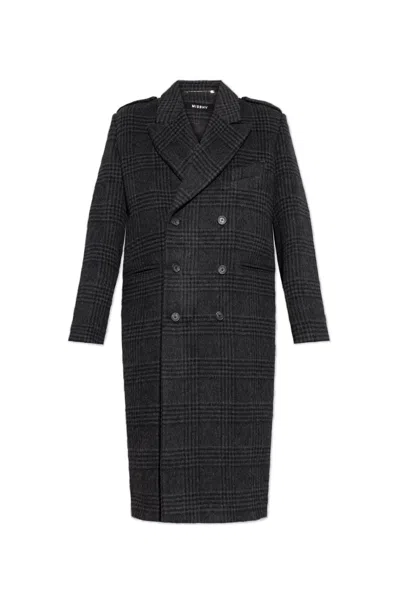 Misbhv Checked Coat In Grey