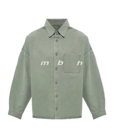 Misbhv Long-sleeved Button-down Denim Shirt In Multi