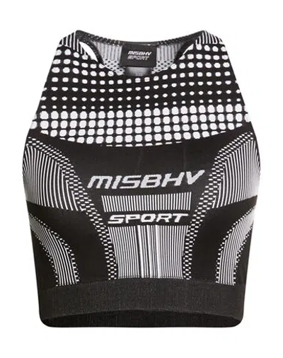 Misbhv Sport Woman Top Black Size Xxs Recycled Polyamide, Polyester, Elastane