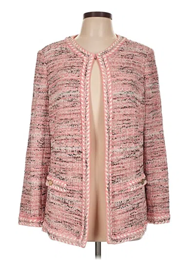 Pre-owned Misook Blazer Jacket In Pink
