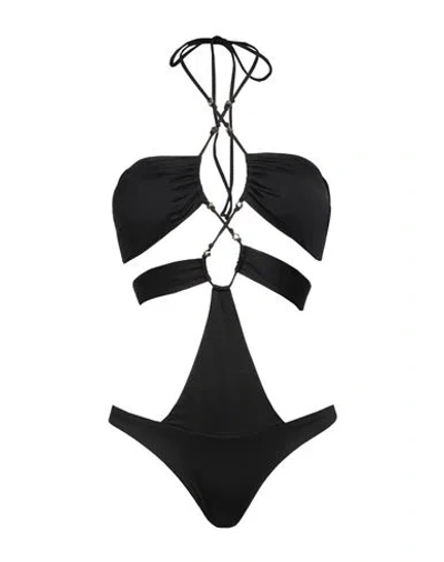 Miss Bikini Luxe Woman One-piece Swimsuit Black Size M Polyamide, Elastic Fibres